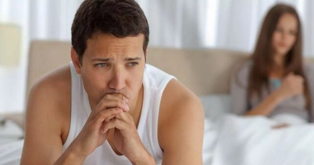 Die Symptome einer Prostatitis zwingen einen Mann, Geschlechtsverkehr zu vermeiden. 