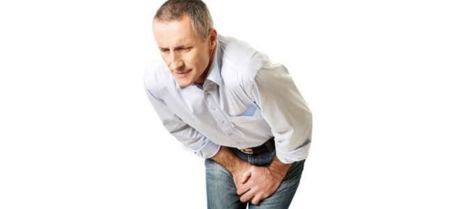 Schmerzen im Perineum bei einem Mann sind ein Zeichen für Prostatitis. 